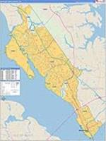 Newport News, Va Carrier Route Wall Map